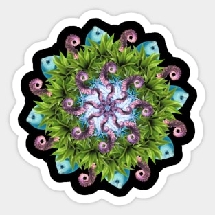 Fresh tentacles mandala Sticker